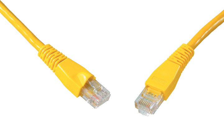 SOLARIX patch kabel CAT6 UTP PVC 10m žlutý snag proof