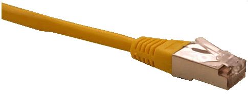 Patch cord FTP cat5e 0, 25M žlutý