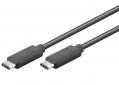 PremiumCord USB-C/ male - USB-C/ male, černý, 1m