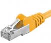 Premiumcord Patch kabel CAT6a S-FTP, RJ45-RJ45, AWG 26/ 7 1, 5m, žlutá