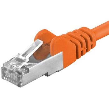 Premiumcord Patch kabel CAT6a S-FTP, RJ45-RJ45, AWG 26/ 7 1m, oranžová