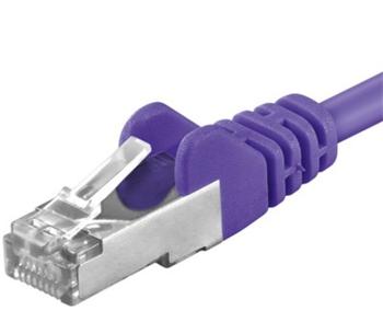 Premiumcord Patch kabel CAT6a S-FTP, RJ45-RJ45, AWG 26/ 7 1, 5m, fialová