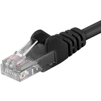 Patch kabel UTP RJ45-RJ45 level CAT6, 0.25m, černá