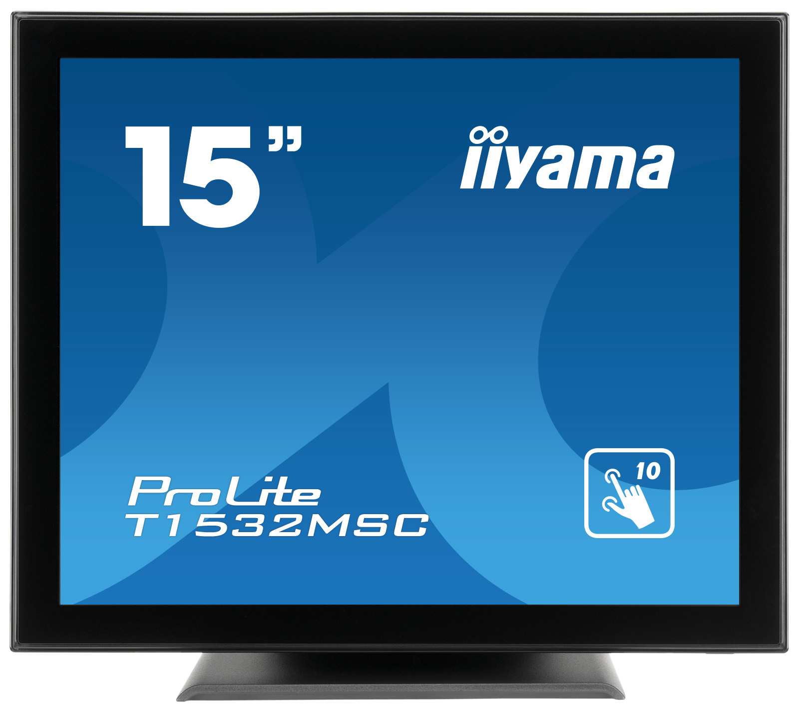 15" iiyama T1532MSC-B5AG: TN, XGA, capacitive, 10P, 315cd/ m2, VGA, DP, HDMI, černý