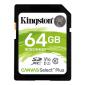 Kingston Canvas Select Plus U1/ SDXC/ 64GB/ 100MBps/ UHS-I U1 / Class 10