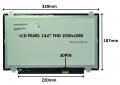 LCD PANEL 14, 0" FHD 1920x1080 30PIN MATNÝ IPS / ÚCHYTY NAHOŘE A DOLE