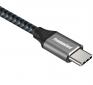 PremiumCord Kabel USB-C M/ M, 100W 20V/ 5A 480Mbps bavlněný oplet, 0, 5m