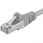 Premiumcord Patch kabel CAT 6a S-FTP, RJ45-RJ45, LSOH, AWG 26/ 7 15m šedá