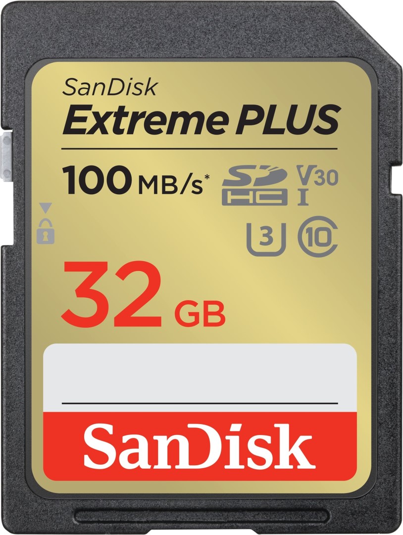 SanDisk Extreme PLUS SDHC 32GB 100MB/ s V30 UHS-I