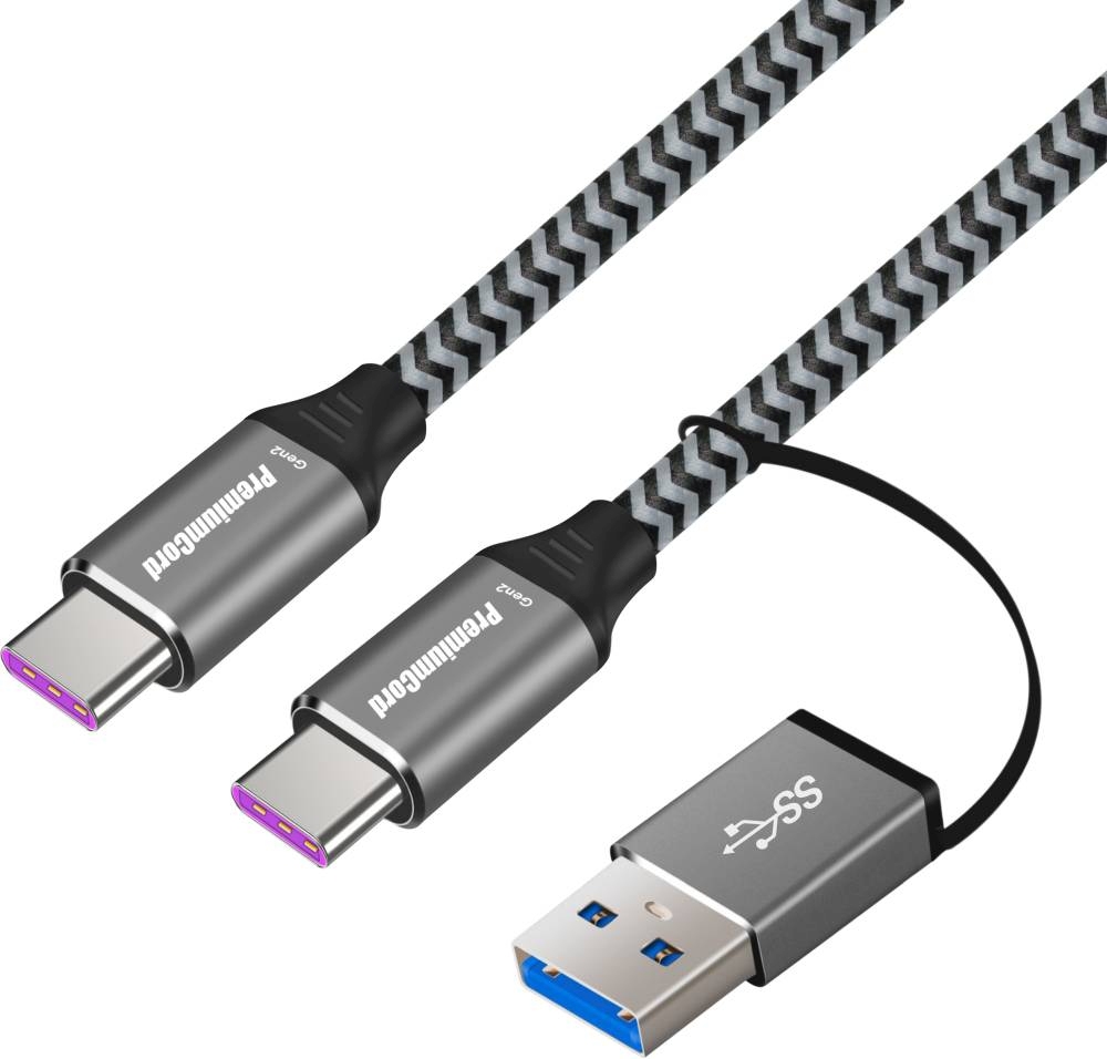 PremiumCord USB-C kabel (USB 3.2, 5A, 20Gbit/ s) 2m
