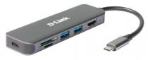 D-Link 6-in-1 USB-C Hub with HDMI/ Card Reader/ Power Delivery