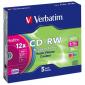VERBATIM CD-RW(5-Pack)/ Slim/ Colours/ 12x/ 700MB